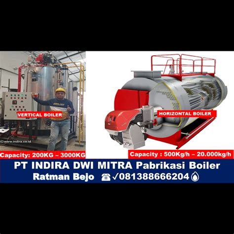 Jual Pabrikasi Fire Tube Steam Boiler PT Indira Dwi Mitra Tangerang