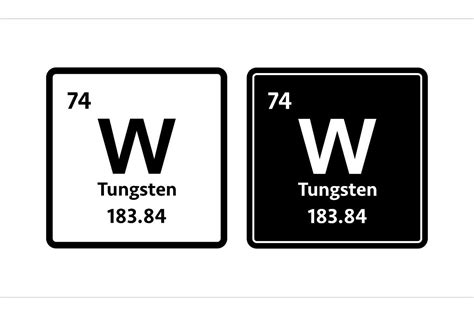 Tungsten Symbol. Chemical Element Graphic by DG-Studio · Creative Fabrica