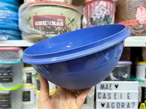 Tupperware Tigela Maravilhosa Litros Azul M E Casei E Agora