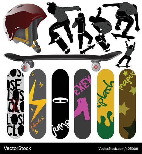 Skateboard Royalty Free Vector Image Vectorstock