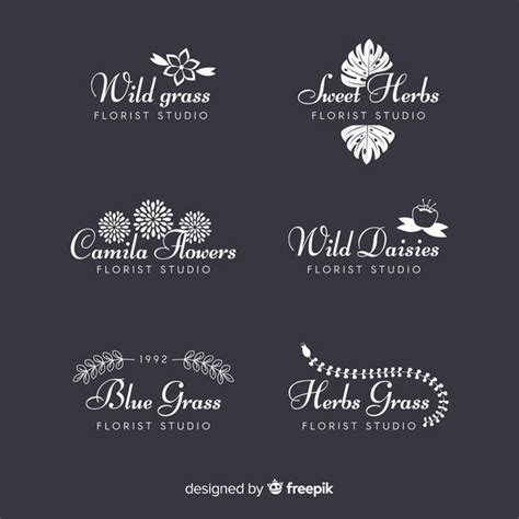 Premium Vector Collection Of Wedding Florist Logos En Grafico