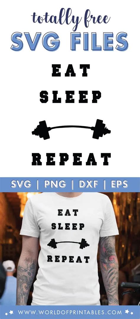 Eat Sleep Lift Repeat Free Svg Files Svg Png Dxf Eps