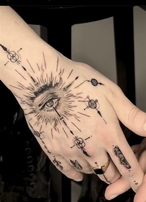 A Person S Hand With An All Seeing Tattoo On It