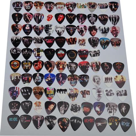 pcslot  rock band guitar picks gnr  beatles queen acdc