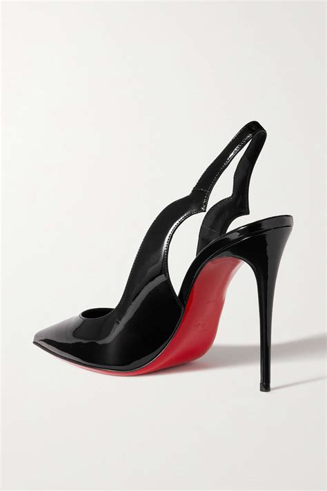 CHRISTIAN LOUBOUTIN Hot Chick Sling 100 Patent Leather Slingback Pumps