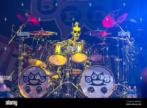 Jeremy Spencer Drummer Of Five Finger Death Punch At Abbotsford Stock