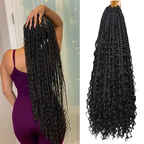 Buy Cookoo Pack Boho Box Braids Crochet Hair For Black Women Inch