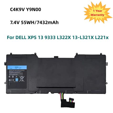 C4K9V 7 4V 55WH 7432mAh Laptop Battery For DELL XPS 13 9333 L322X 13