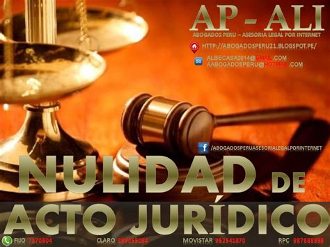 Abogados Peru Asesoria Legal Por Internet Nulidad De Acto JurÍdico