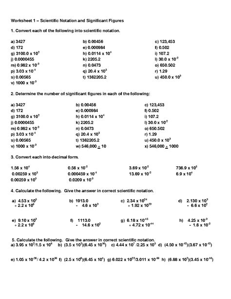 Practice Problems For Significant Figures