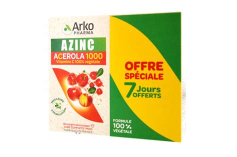 ARKOPHARMA Arkovital Acerola 1000 Vitamine C 100 végétale 2 x 30