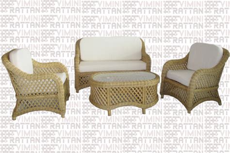 AT 12 2 SALOTTO RATTAN MIDOLLINO NATURALE SET 4 PEZZI Salotto Midollino