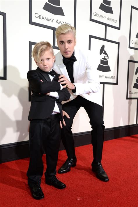 Justin Bieber and His Little Brother at the Grammys 2016 | POPSUGAR