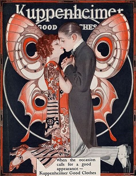 Butterfly Couple Kuppenheimer Clothing Ad Illustration By J C Leyendecker 1923