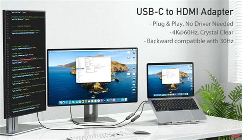 USB-C to HDMI Adapter(4K@60Hz), Type-C to HDMI Adapter | uni
