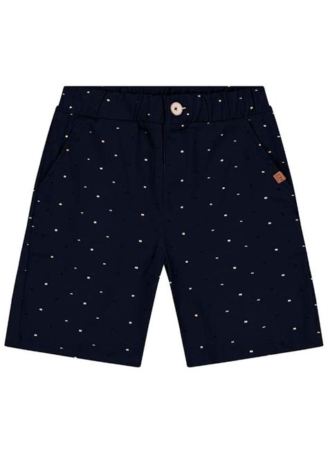 Bermuda Infantil Masculina Sarja Twill Azul Trick Nick