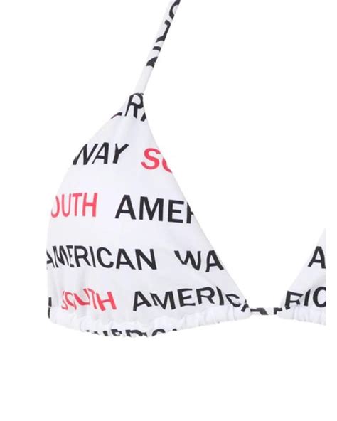 Amir Slama Logo Print Bikini Set In White Lyst UK