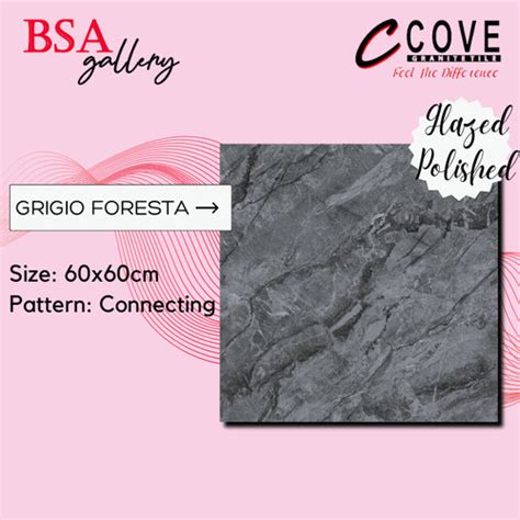 Jual GRANIT COVE GRIGIO FORESTA 60X60 GLOSSY GRANITE TILE ABU