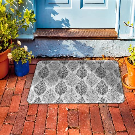 Door Outdoor Mat Heavy Duty Rubber Doormats Bright Yellow Grey