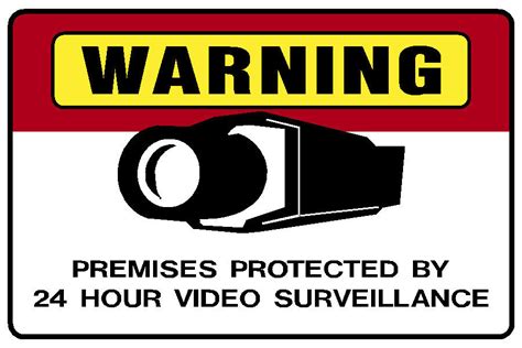 Warning Premises Protected By Hour Video Surveillance Sign Ebay