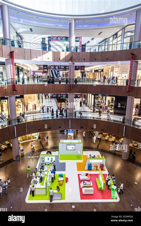 Interior View Of Dubai Mall Worlds Largest Shopping Mall Stock Photo