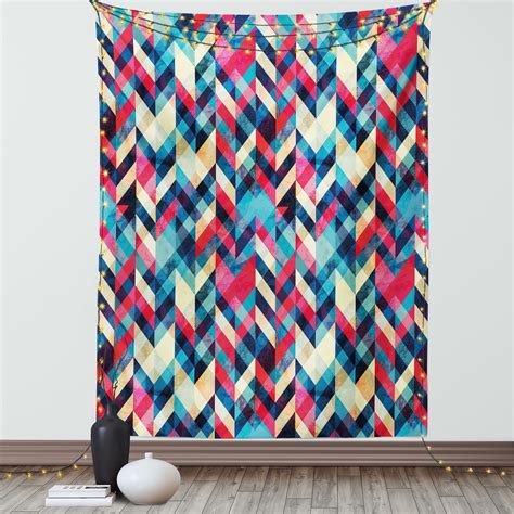 Grunge Tapestry Hipster Zigzag Herringbone Retro Style Pattern Chevron