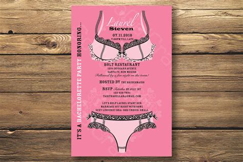 Items Similar To Pretty In Pink Lingerie Bachelorette Party Invitation Digital Or Printed On Etsy