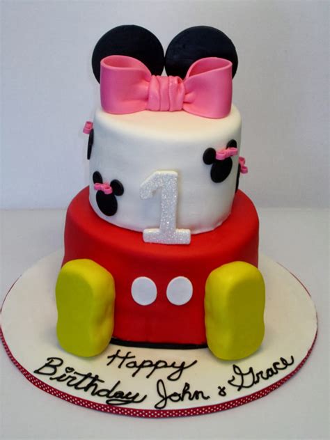 Cakes Or Something Like That Mickey And Minnie Twin Birthday Cake