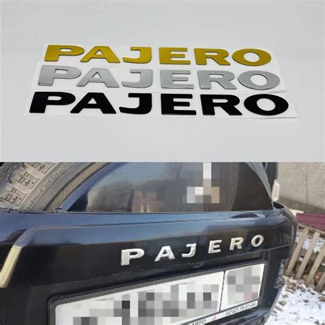 3 Cores Para Pajero Emblema Tronco Traseiro Bagageira Logotipo Placa De