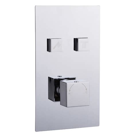 Tailored Chrome Push Button Concealed Thermostatic Shower Valve