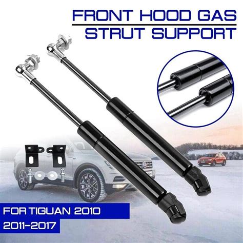 2Pcs Front Engine Cover Bonnet Hood Gas Strut Bars Gas Spring Shock