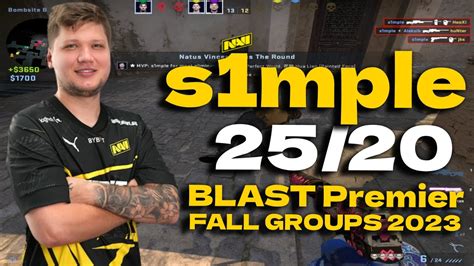 CSGO POV NAVI S1mple 25 20 Vs G2 MIRAGE BLAST Premier Fall Groups