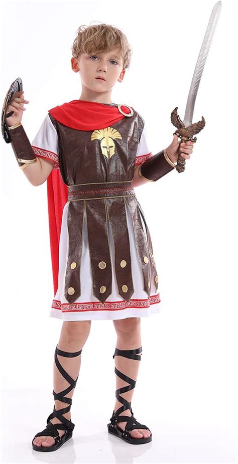 Funivals Roman Gladiator Costume Kids，spartan Warriors