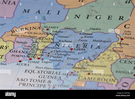 Nigeria Map Stock Photo Alamy