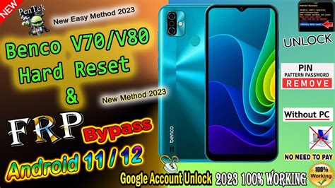 Benco V70 V80 Hard Reset FRP Bypass 2023 Unlock Google Account Lock