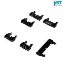 Купить 100 шт. 50P 2,54 мм Шаг DC2 штекер IDC разъем ISP JTAG с крючком ...