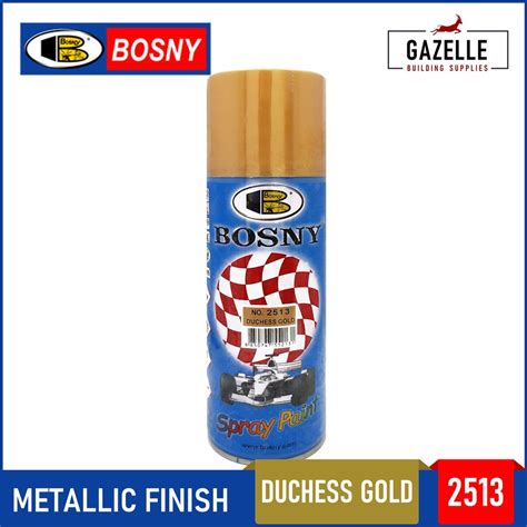 Bosny Metallic Finish Acrylic Spray Paint Duchess Gold Shopee