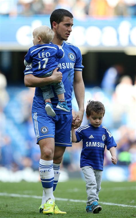 Great Photo Of Eden Hazard And His Sons Yannis And Leo After The Game Today Chelseafc