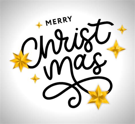 Premium Vector Merry Christmas Gold Lettering