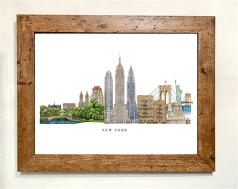 New York Skyline Art Print The Toria Edit