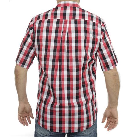 Camisa Masculina Manga Curta Xadrez Red Western