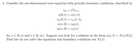 Solved Consider the one-dimensional wave equation with | Chegg.com