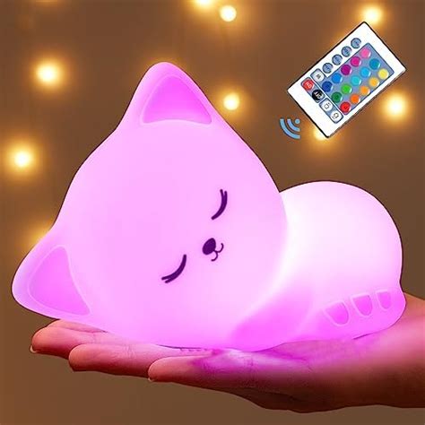 Cat Lamp Neojoy Remote Control Silicone Kitty Night Light