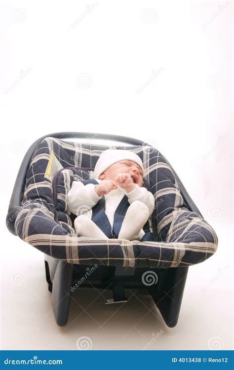 Baby in safety seat stock photo. Image of kids, sweet - 4013438