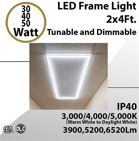 2x4 LED Frame Light 30W 40W or 50W up to 6500Lm 3000K 4000K 5000K Dimmable | LEDRadiant