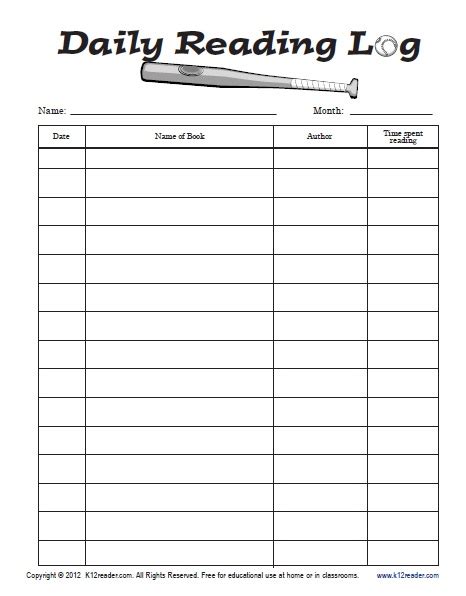 11 Free Sample Book Log Templates - Printable Samples