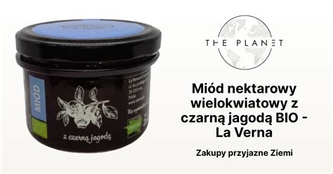 Miód nektarowy wielokwiatowy z czarną jagodą BIO The Planet