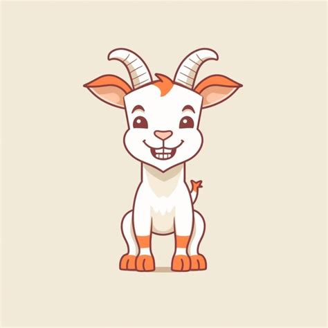 Premium Photo Cartoon Goat With Horns And A Smile On Its Face