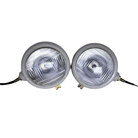 12v Pair Grey Head Light Fits For Ford Tractor 8n 2n 9n 600 800 Naa