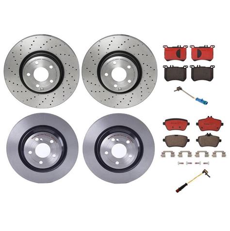 Brembo Brake Pads And Rotors Kit Front And Rear 342mm320mm